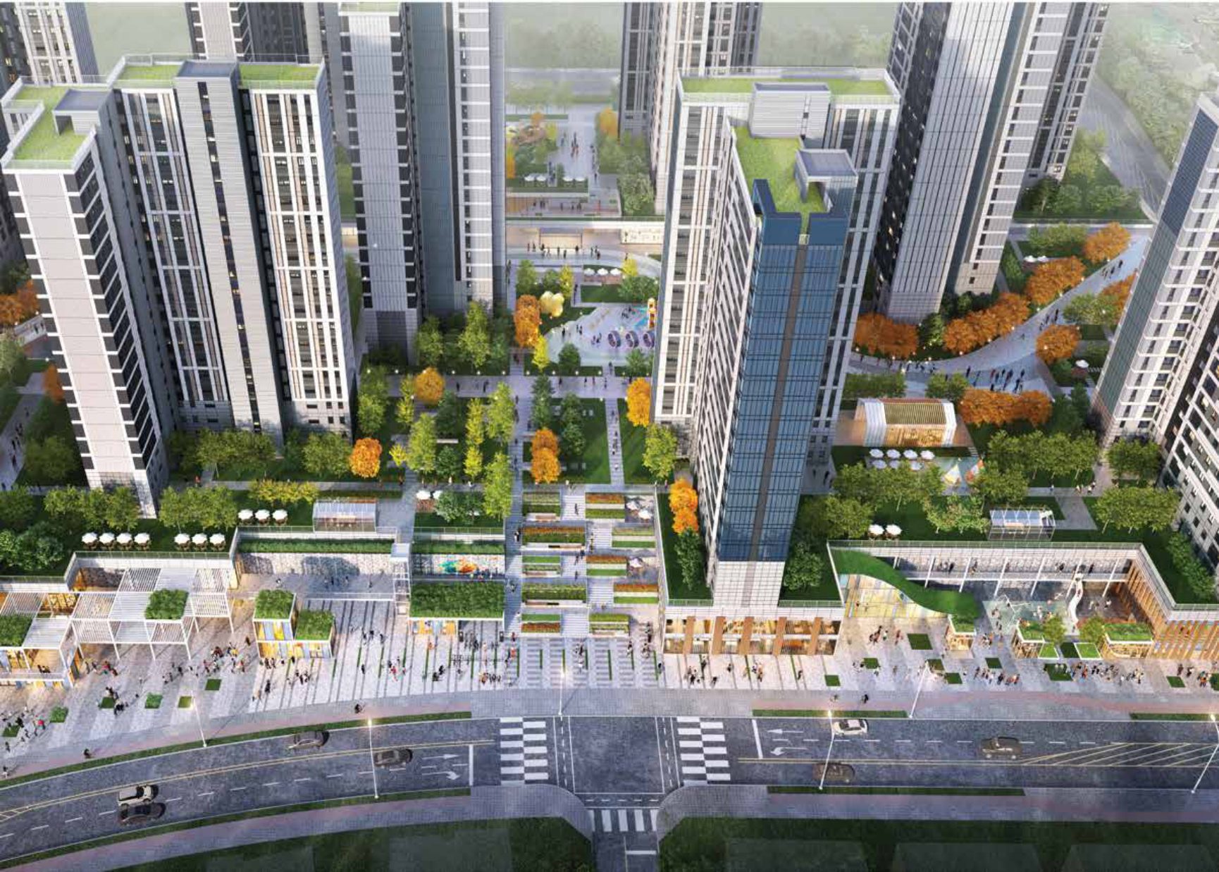 인천검단 AA29BL 공동주택 단지 전경 조감도
