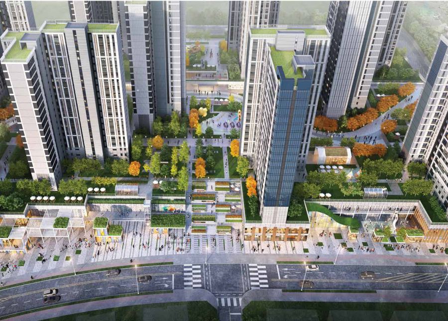 인천검단 AA29BL 공동주택 단지 전경 조감도
